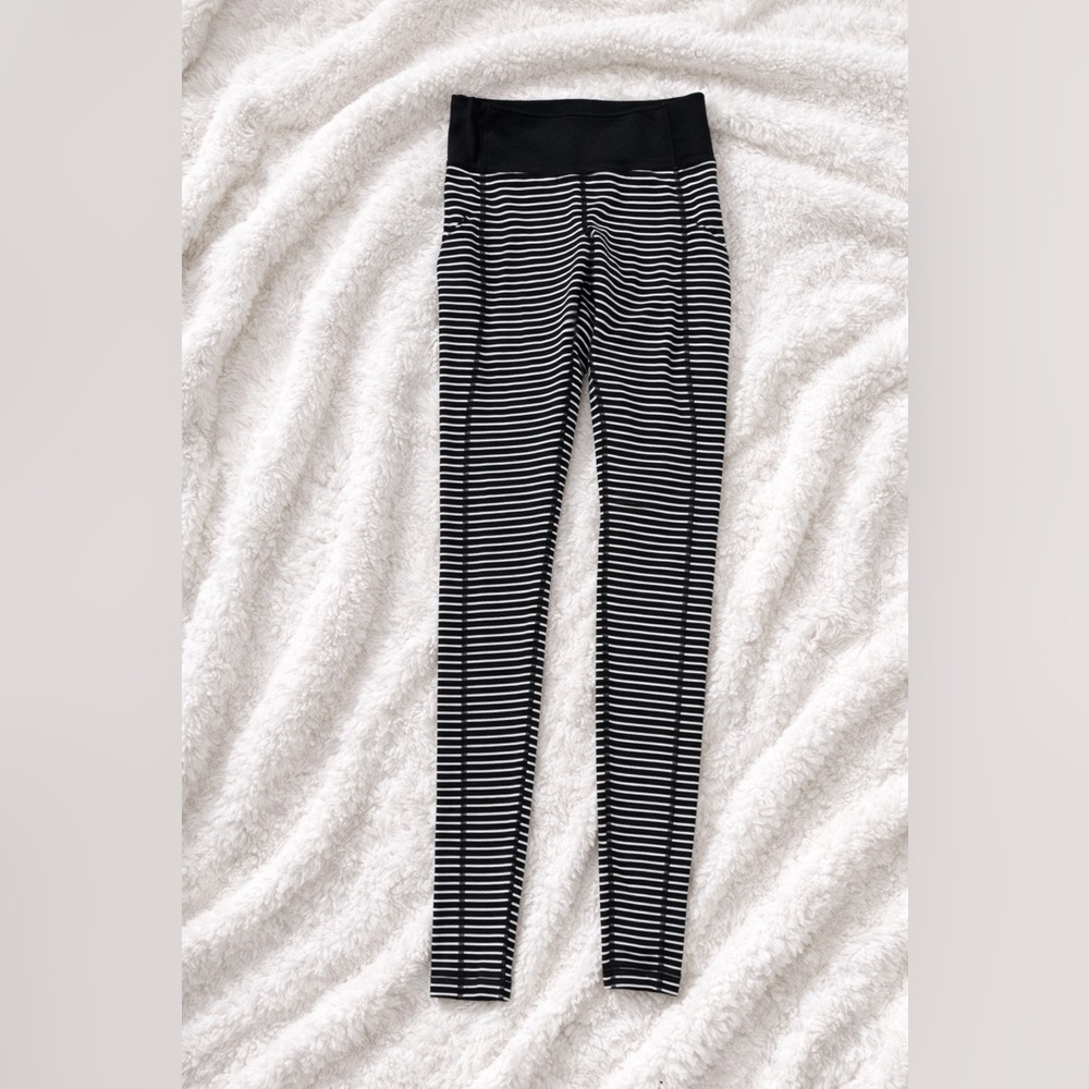 Lululemon Striped Black and White Kids Leggings